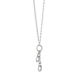 Monica Rich Kosann 18" sterling silver chain with two charm holders