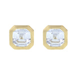 Kimberly Collins White Zircon Bezel Stud Earrings - Be On Park
