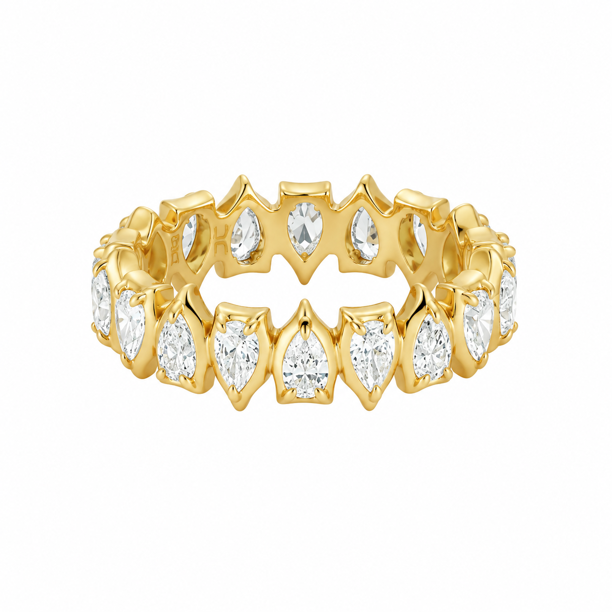 Jade Trau Envoy Diamond Eternity Band in 18K Yellow Gold - Be On Park
