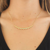 Orly Marcel Mandala Petal Graduated Necklace with Emerald