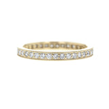 yellow gold diamond eternity band