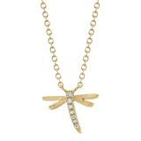 Diamond dragonfly necklace