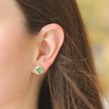 Goshwara 'Queen' Yellow Gold Emerald Studs