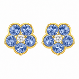 Paul Morelli Wild Child Blue Sapphire & Diamond Stud Earrings