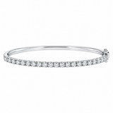 Shy Creation 14K White Gold Diamond Bangle