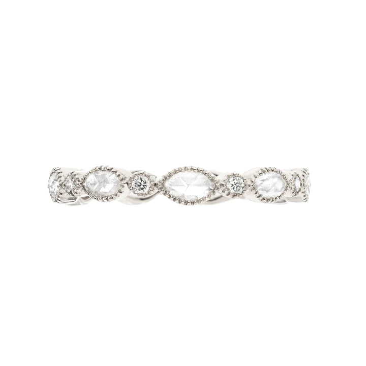 Sethi Couture diamond marquis rose cut band, size 6.5 - Be On Park