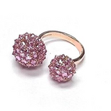 18kr "G-One" Pink sap 5.55ctw ring