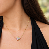 Lauren K Multicolor Sapphire Astra Star Necklace