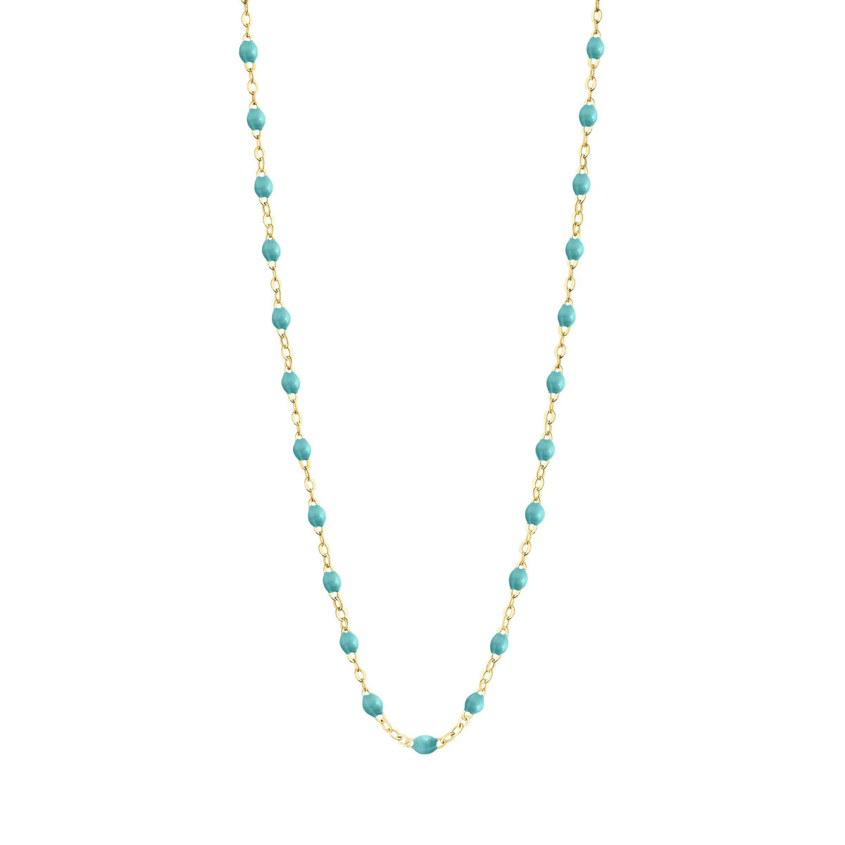 Classic Gigi Clozeau Necklace in Yellow Gold, 16.5", White - Be On Park