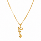 Sydney Evan 14K Yellow Gold Mini Pure Love Script Charm Necklace