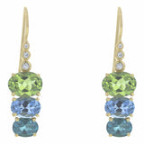 Suzy Landa one-of-a-kind multi-stone block drop earrings