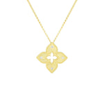 Roberto Coin petite Venetian Princess satin flower pendant with diamonds - Be On Park