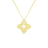 Roberto Coin petite Venetian Princess satin flower pendant with diamonds - Be On Park