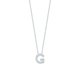 Roberto Coin 16-18" love letter diamond "G" necklace, additional letters available - Be On Park