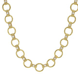 Diamond "Rimini" necklace with diamond-tipped toggle, medium oval link necklace with diamonds, appro