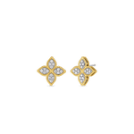 Roberto Coin White & Yellow Gold Medium Princess Flower Studs - Be On Park