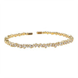 Suzanne Kalan Princess Cut Diamond Bangle Bracelet