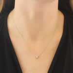 Roberto Coin 16-18" love letter diamond "V" necklace, additional letters available - Be On Park