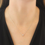 Roberto Coin 16-18" love letter diamond "V" necklace, additional letters available - Be On Park