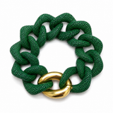 Salima Thakker Elementals Stingray Bracelet in Deep Green