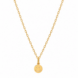 Sydney Evan 14K Yellow Gold Tiny Happy Face Charm Necklace
