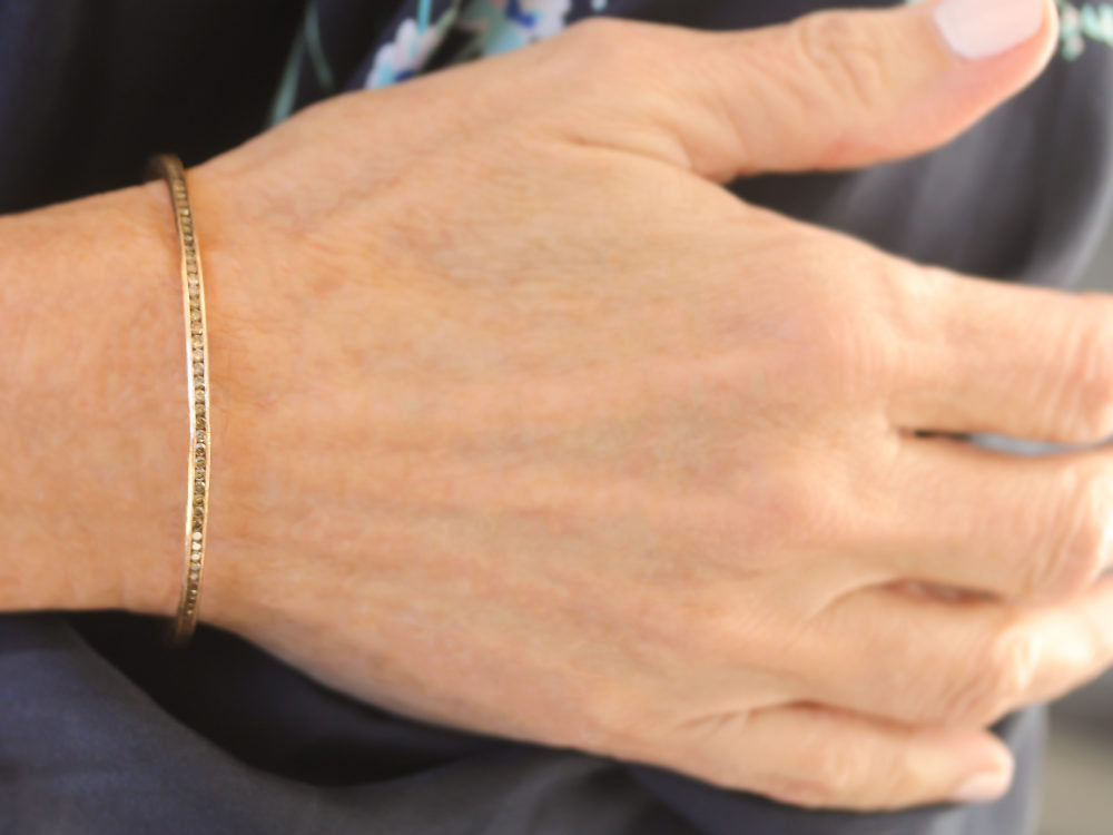 Sethi Couture channel set brown diamond bangle bracelet - Be On Park