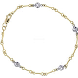 Roberto Coin diamonds-by-the-inch "Dog bone" chain bracelet