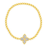 Roberto Coin petite "Princess Flower" stretch bracelet with diamonds