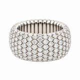 Zydo 18K White Gold Diamond Pavé Stretch Ring
