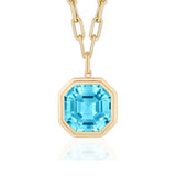 Goshwara "Manhattan" Blue Topaz Asscher Cut Pendant