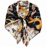 La Prestic Ouiston Texas Scarf in Mix Dragons