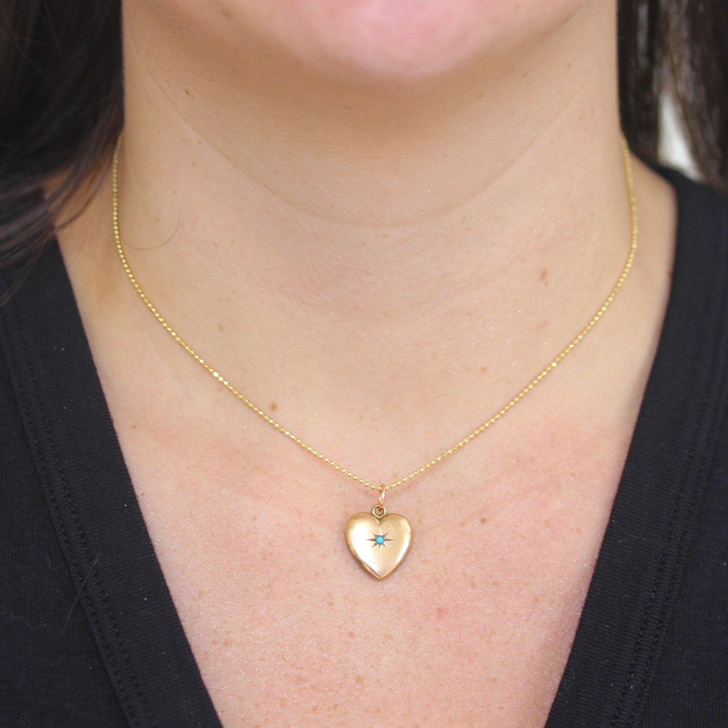 Vintage Turquoise Heart Charm - Be On Park
