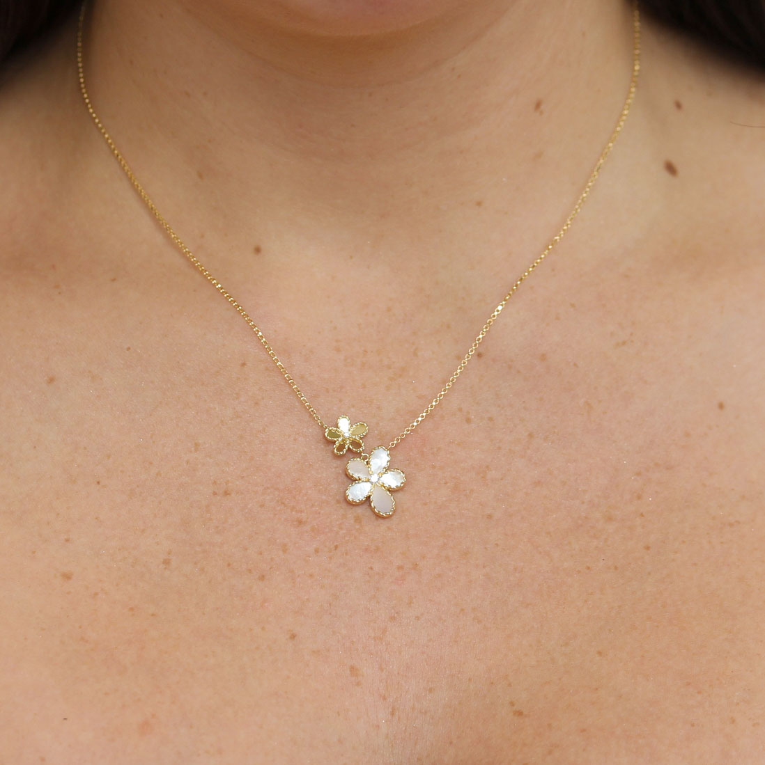 Roberto Coin Double Flower Necklace - Be On Park