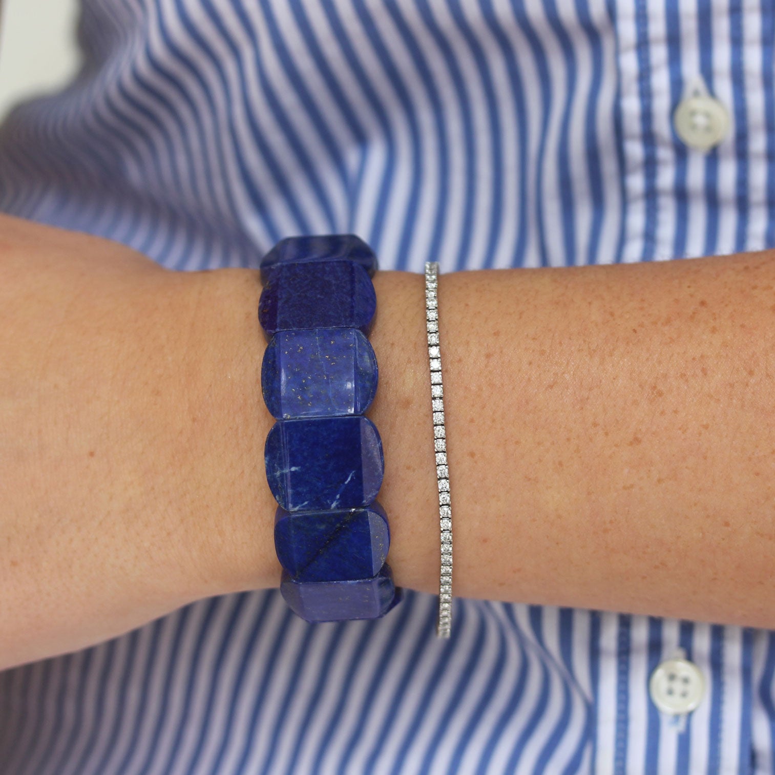Be On Park Lapis Square Beaded Bracelet - Be On Park