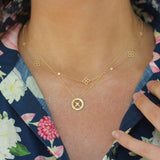 Roberto Coin PRINCESS FLOWER DIAMOND AND FLOWER STATION NECKLACE - Be On Park
