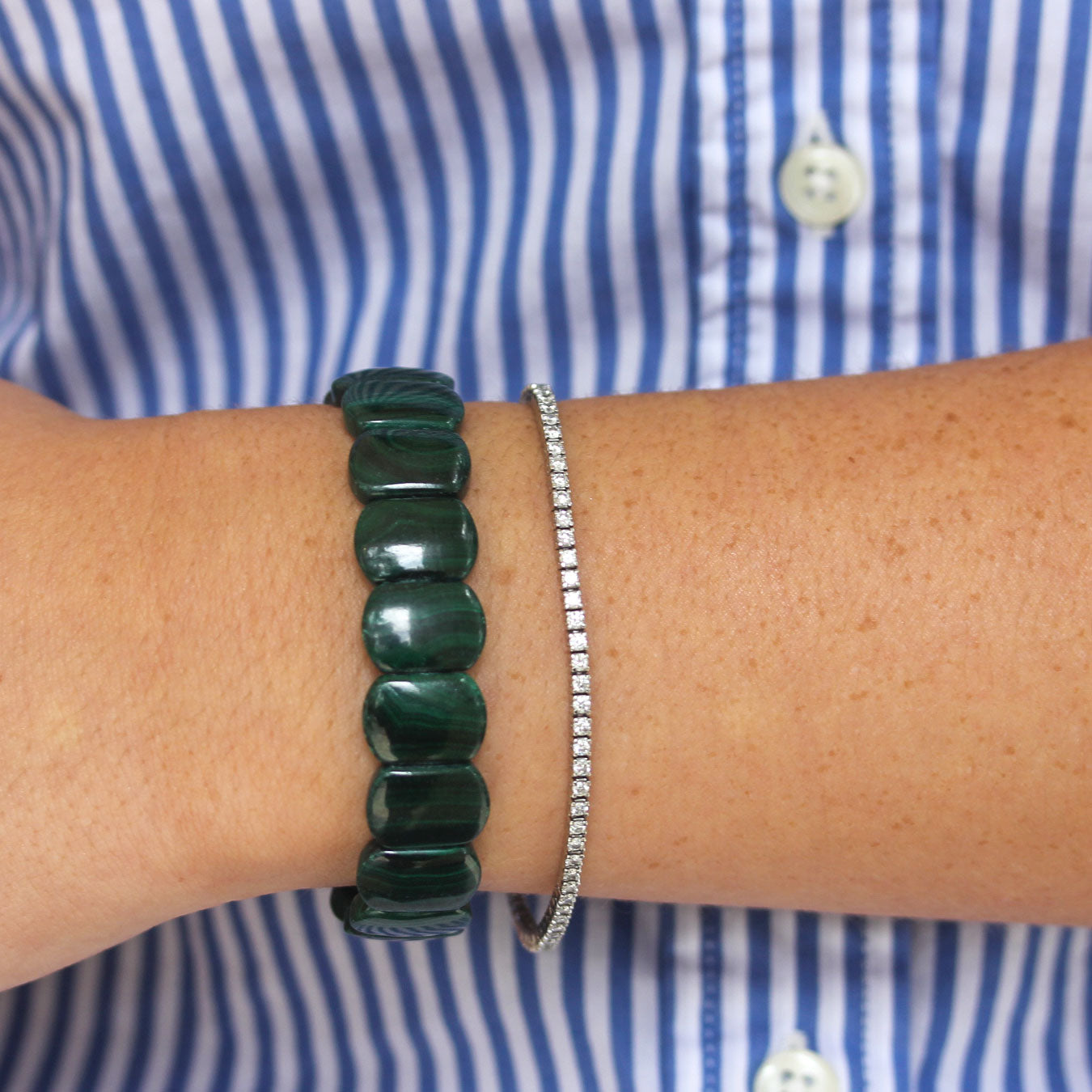 Be On Park Malachite Beaded Bracelet - Be On Park