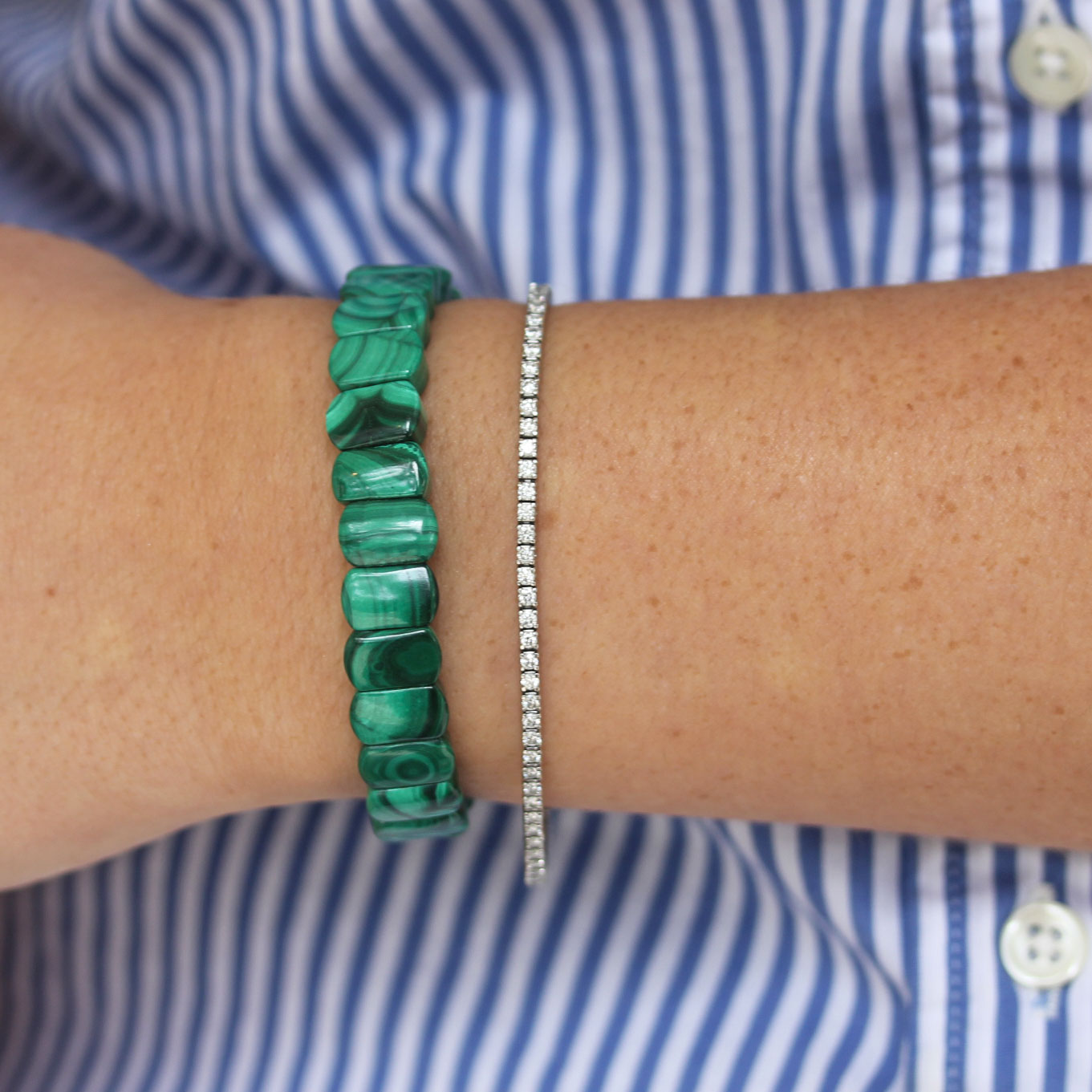 Be On Park Malachite Beaded Bracelet - Be On Park