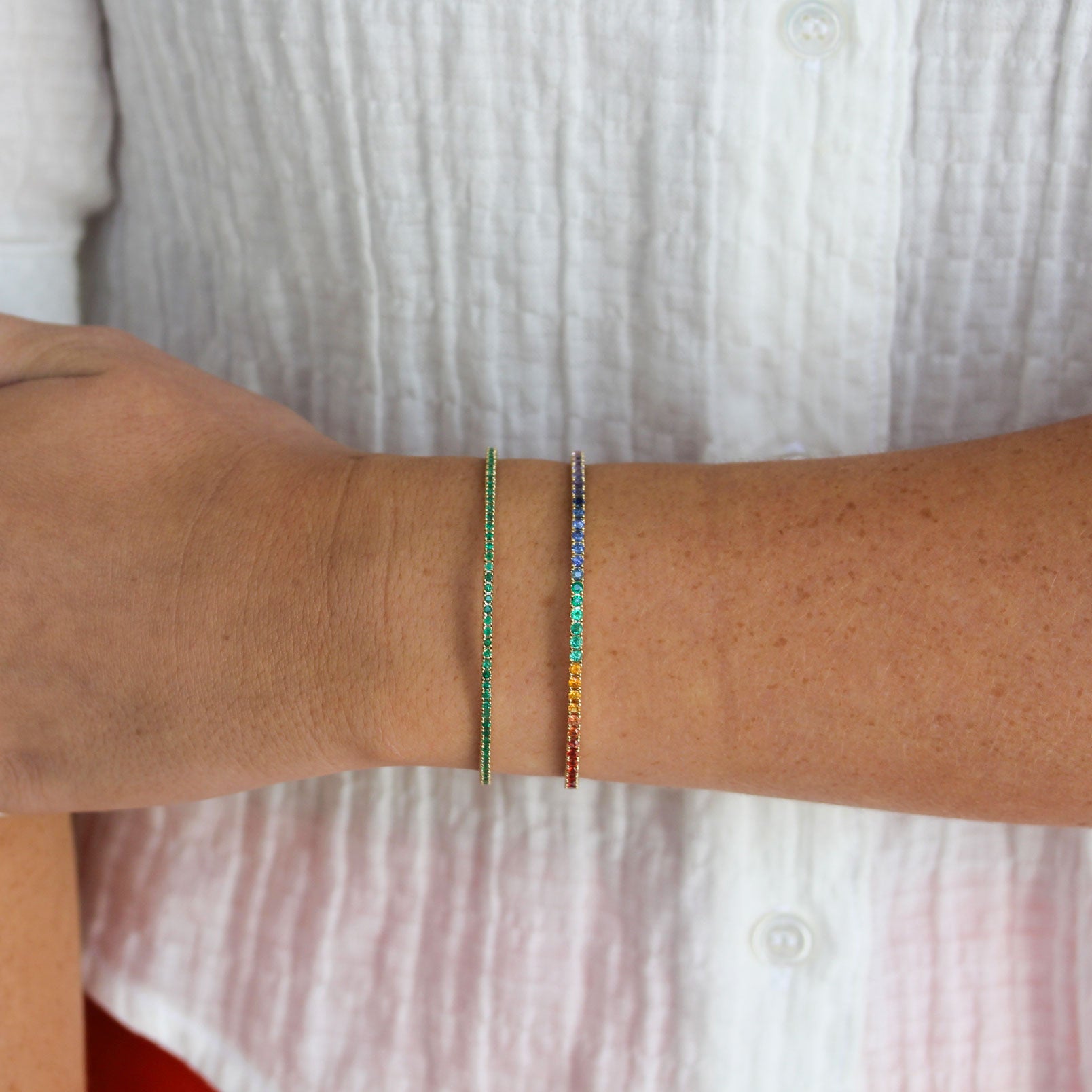 Be On Park Rainbow Sapphire Flexy Bangle - Be On Park