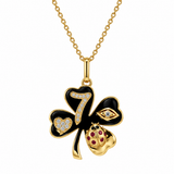 Sydney Evan Lucky Clover Charm Necklace