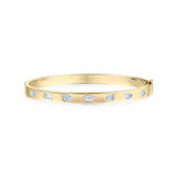 Kwiat Portofino Slim Bangle with Mixed Shape Diamonds