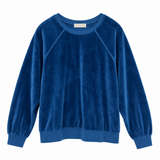 Suzie Kondi Samos Velour Sweatshirt in Peacock