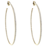 Roberto Coin "XXX-Large" 55mm Micro-Pave Diamond Hoop Earrings