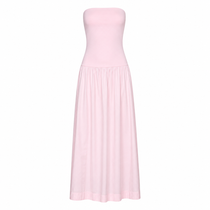 Enza Costa Cotton Bandeau Dress in Cherry Blossom - Be On Park