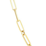 Roberto Coin Yellow Gold Fine Paperclip Link Chain