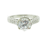 Platinum diamond engagement mounting