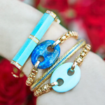 Jenna Blake Single Stone Turquoise Mariner Link Bracelet - Be On Park