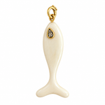 Stephanie Albertson 22K Yellow Gold Bone Fish Diamond Pendant - Be On Park