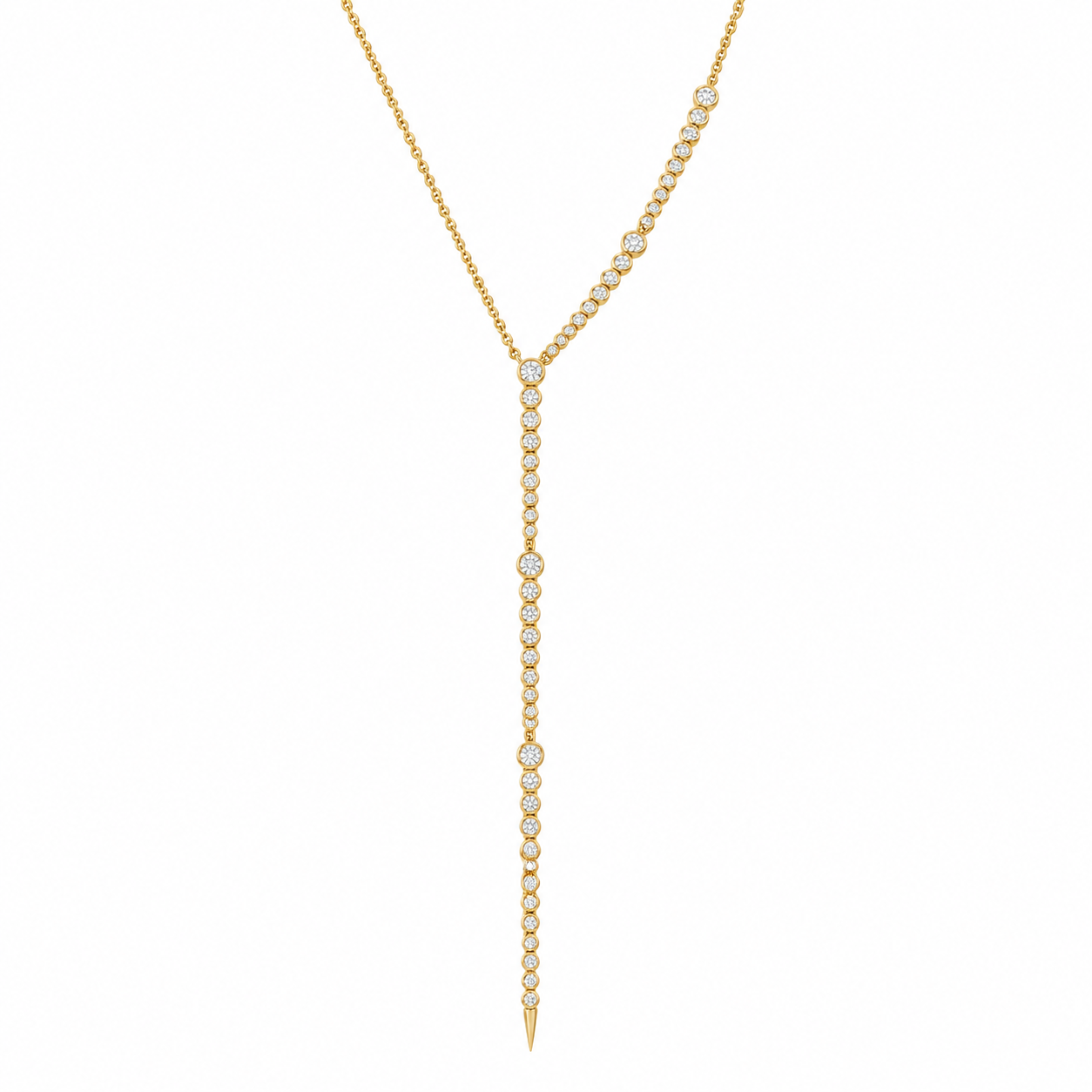 ONDYN Simone Diamond Lariat Necklace - Be On Park