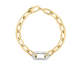 Roberto Coin DESIGNER GOLD DIAMOND LINK PAPERCLIP BRACELET