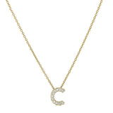 Roberto Coin 16-18" love letter diamond "C" necklace, additional letters available